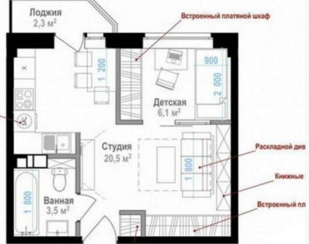 1 комнатная квартира старая купавна