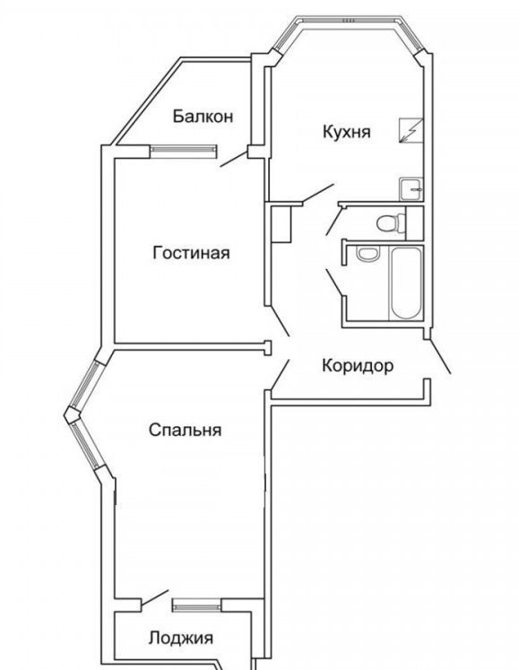 Планировка квартиры п44т двушка