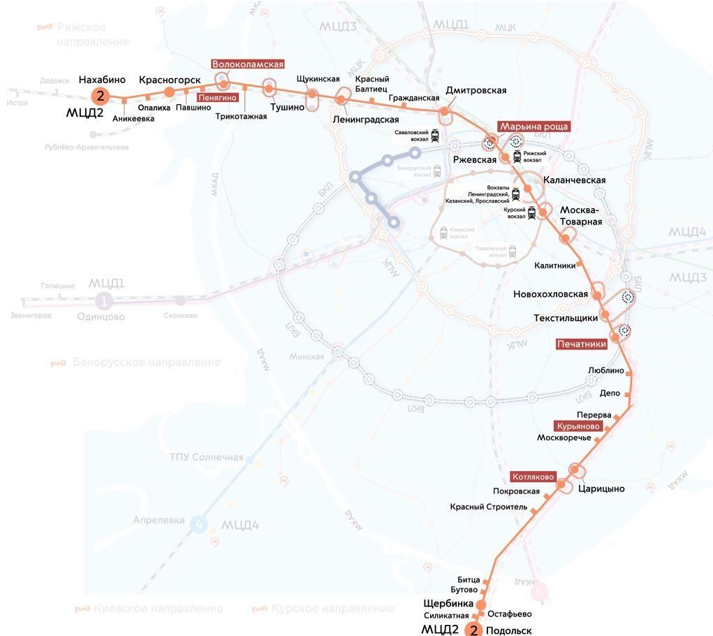 красногорск до москвы