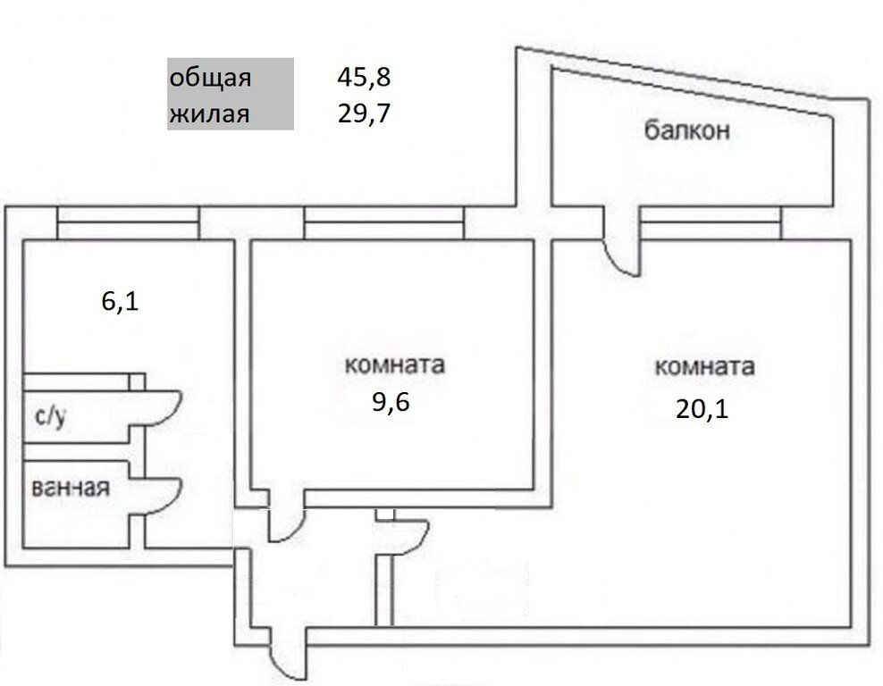 Схема двухкомнатной квартиры