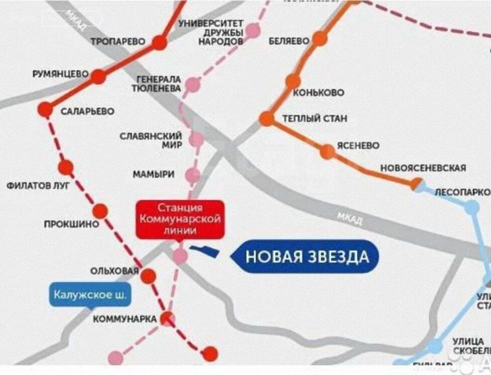 Станция метро коммунарка на схеме метро москвы