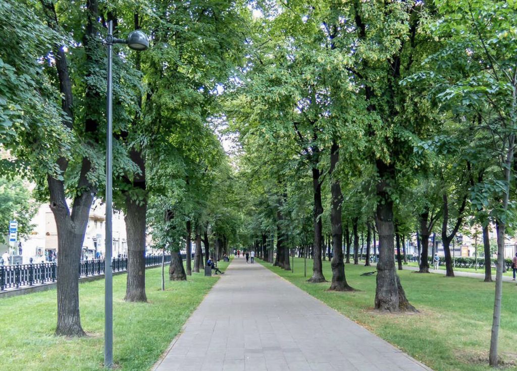 Тульская улица москва. Сквер на Серпуховском валу. Бульвар Серпуховский вал. Парк Серпуховской вал. Бульвары Серпухов.