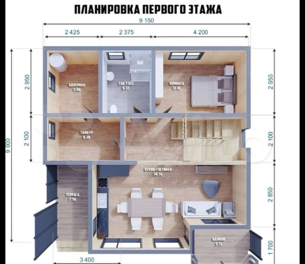 Продажа дома деревня Покров, Мирная улица, цена 9000000 рублей, 2022 год объявление №718209 на megabaz.ru