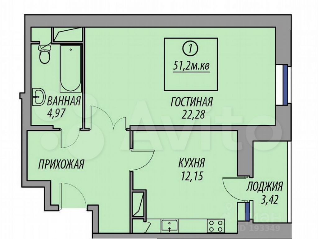 Продажа однокомнатной квартиры деревня Федурново, улица Авиарембаза 12, цена 5150000 рублей, 2023 год объявление №703577 на megabaz.ru