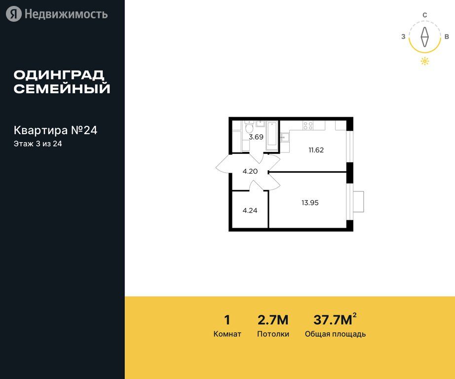 Продажа однокомнатной квартиры Одинцово, цена 6838101 рублей, 2022 год объявление №750761 на megabaz.ru