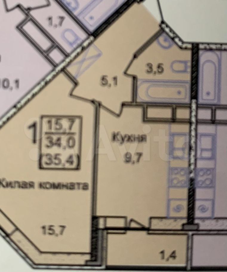 Продажа однокомнатной квартиры Звенигород, цена 4050000 рублей, 2022 год объявление №751841 на megabaz.ru