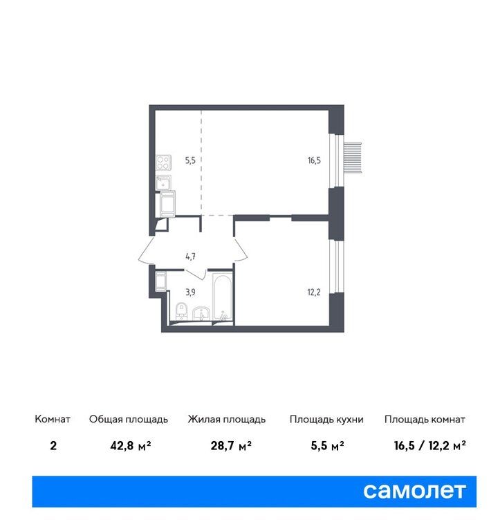 Продажа двухкомнатной квартиры Мытищи, метро Медведково, цена 6968151 рублей, 2022 год объявление №760582 на megabaz.ru